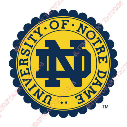 Notre Dame Fighting Irish Customize Temporary Tattoos Stickers NO.5716